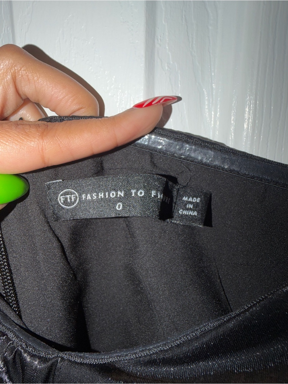 Black Satin Puff-Sleeve Women's Top - Picture 5 of 5